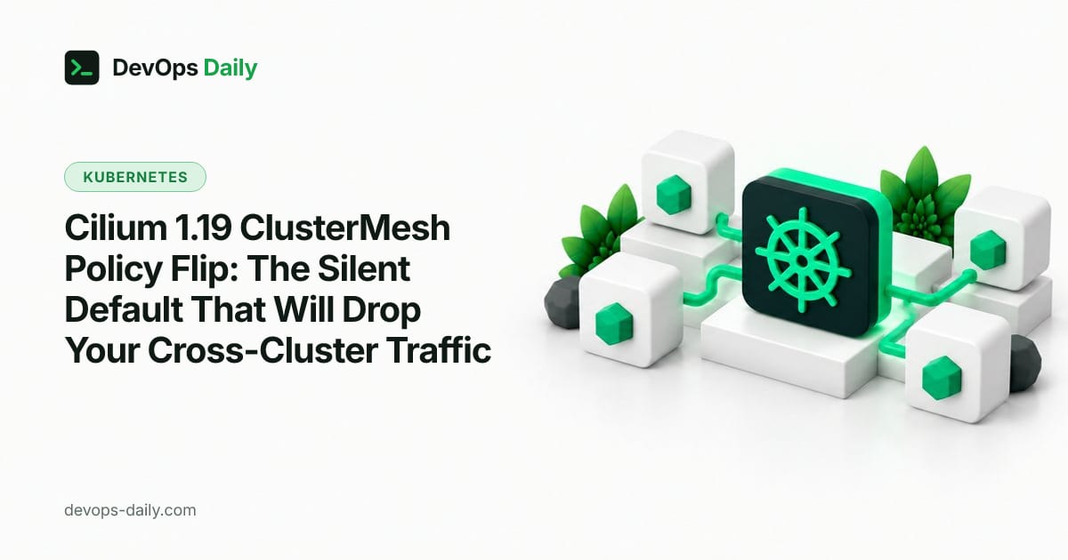 Cilium 1.19 ClusterMesh Policy Flip: The Silent Default That Will Drop Your Cross-Cluster Traffic