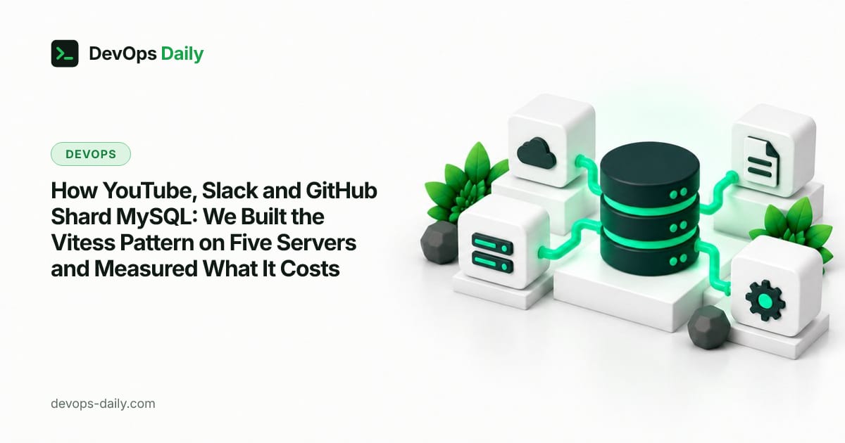 How YouTube, Slack and GitHub Shard MySQL: We Built the Vitess Pattern on Five Servers and Measured What It Costs