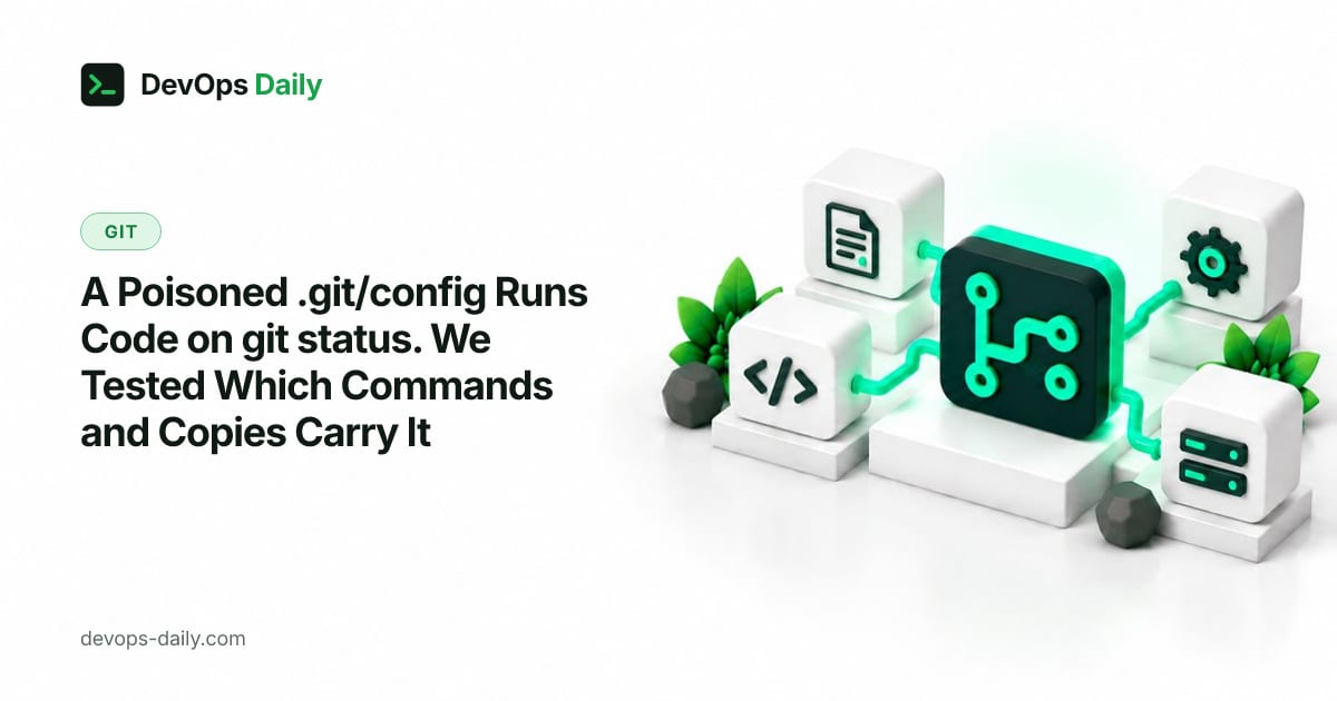 A Poisoned .git/config Runs Code on git status. We Tested Which Commands and Copies Carry It